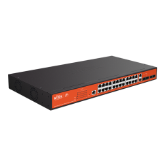 Wi-Tek WI-PCMS328GF 24GE+2Combo SFP+2SFP 802.3af/at Cloud L2 Managed PoE Switch