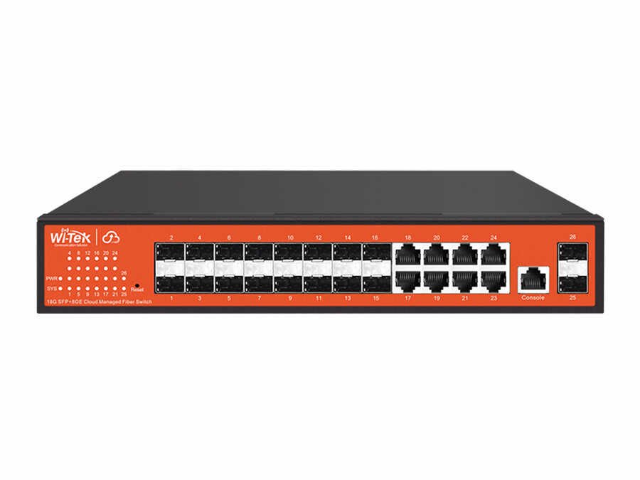 Wi-Tek WI-CGS5026 18SFP+8GE 802.3af/at Cloud L2 Managed Fiber Aggregation Switch