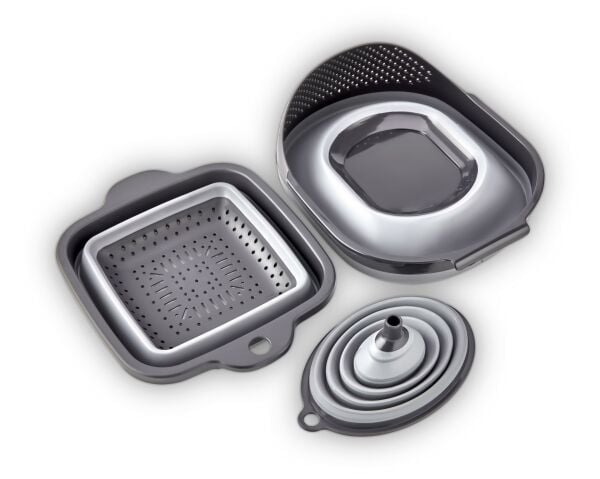 HOMENIVA Katlanır 3 Parça Mutfak Süzgeç Seti – Collapsible Set