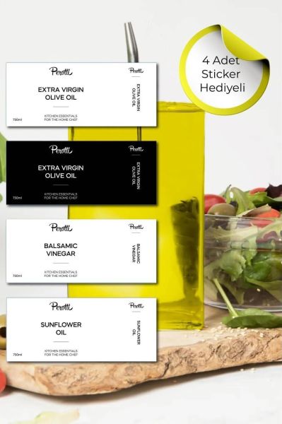 HOMENİVA 1 Adet Molivet 750ml Silver Kapak Cam Yağdanlık-Sosluk-Sirkelik