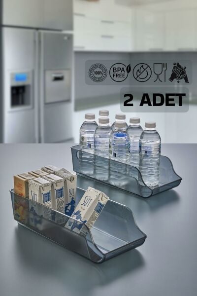 HOMENIVA 2’li Maxi Platin Çok Amaçlı Dolap Organizeri - Kırılmaz Ultra Sağlam İçecek Düzenleyici Kutu