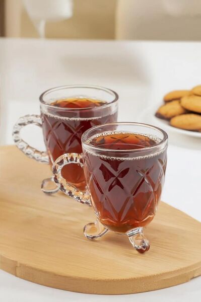 HOMENIVA Taylar 4'lü Cam Ayaklı Bardak