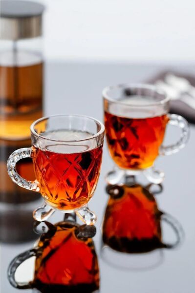HOMENIVA Taylar 4'lü Cam Ayaklı Bardak
