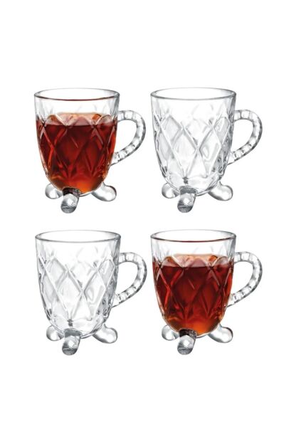 HOMENIVA Taylar 4'lü Cam Ayaklı Bardak