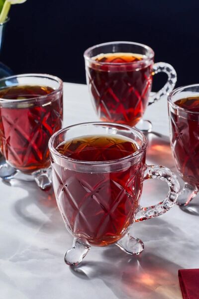 HOMENIVA Taylar 4'lü Cam Ayaklı Bardak