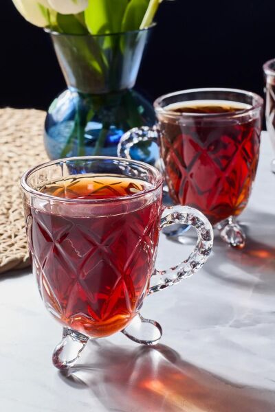 HOMENIVA Taylar 4'lü Cam Ayaklı Bardak