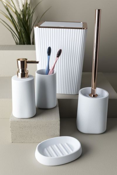 HOMENIVA Arow Akrilik Lüx Banyo Seti, Banyo Takımı 5 Parça