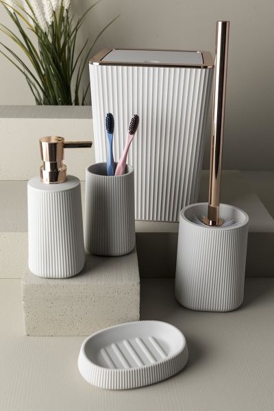 HOMENIVA Arow Akrilik Lüx Banyo Seti, Banyo Takımı 5 Parça
