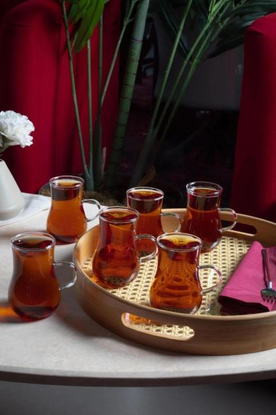 HOMENIVA Borosilikat 6’lı Çay Bardağı 200 ml