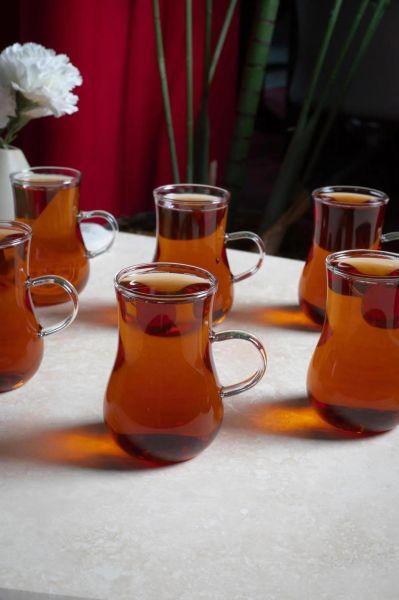 HOMENIVA Borosilikat 6’lı Çay Bardağı 200 ml