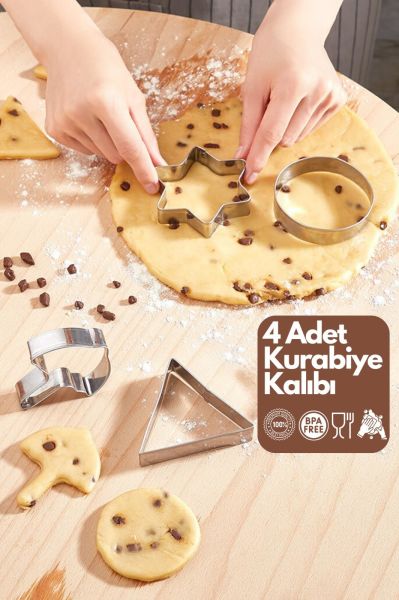 HOMENIVA Gamer Kurabiye Seti – Yuvarlak Üçgen Şemsiye Yıldız Kurabiye Kalıbı