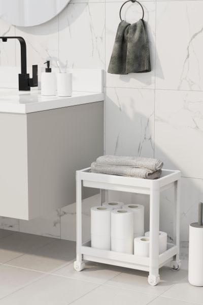 HOMENIVA 2 Adet Banyo Dolabı, Mutfak Tezgah Ve Evye Altı Beyaz