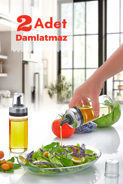 HOMENIVA 2'li Premium Damlatmaz Yağlık Sosluk Sirkelik 245cc