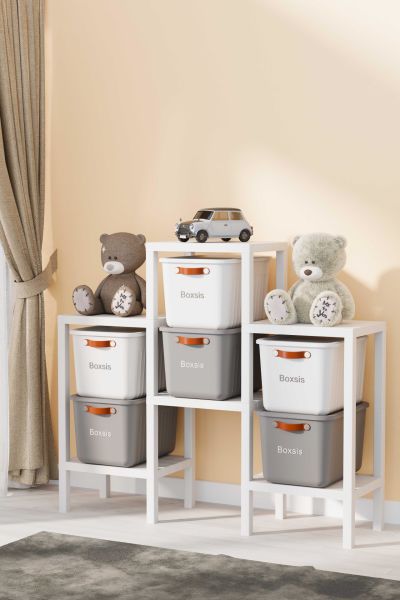 HOMENIVA 6 Katlı Ombeg Düzenleyici Banyo Rafı, Havluluk, Deterjanlık Makyaj Organizer Beyaz