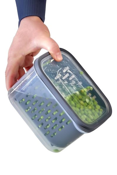 12 Parça Şeffaf Fresh Süzgeçli Buzdolabı Saklama Seti