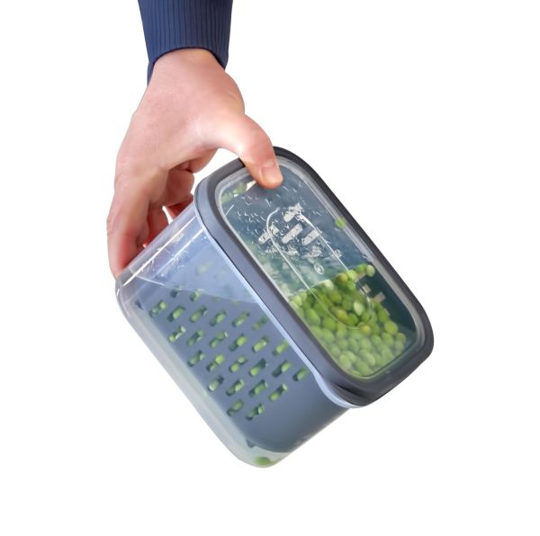 9 Parça Şeffaf Fresh Süzgeçli Buzdolabı Saklama Seti