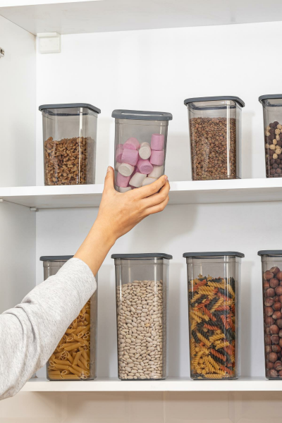 HOMENIVA 12'li Vakumlu Silikon Kapaklı Mega Erzak Saklama Kabı Seti-4x(0,55LT 1,2 LT 1,75LT)