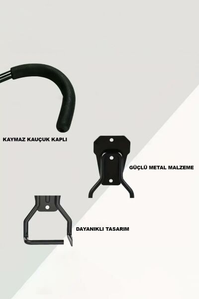 HIOMENIVA Bisiklet Askısı - Duvara Monte Güçlü Bisiklet Tutucu Kanca