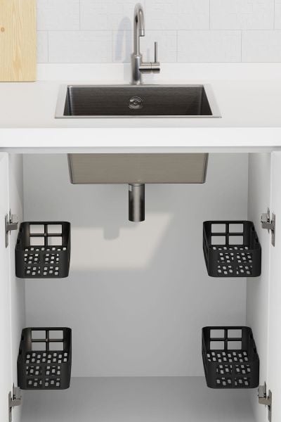 4'lü Yapışkanlı Dolap Içi Organizer, 4'lü Banyo Düzenleyici, Duş Rafı Organizer Şampuanlık
