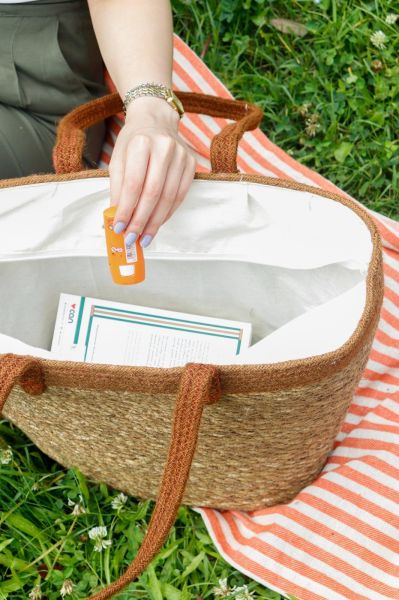 HOMENIVA Small Handmade Hasır Omuz Çantası – Hasır Plaj Çantası Kahverengi