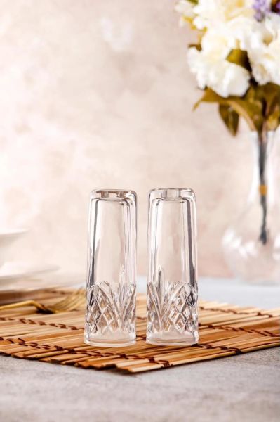 HOMENIVA Agave 2 Adet Cam Tuz ve Karabiberlik Seti – Tuzluk ve Karabiberlik
