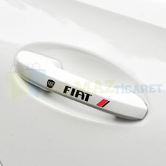 Fiat Logo Yan Ayna Kapı Kolu Jant Yapıştırma Oto Sticker 4 Adet Araba Araç Etiket Çıkartma