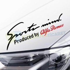 Alfa Romeo Logo Arma Sport Mind Kaput Far Oto Sticker Yapıştırma