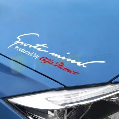 Alfa Romeo Logo Arma Sport Mind Kaput Far Oto Sticker Yapıştırma