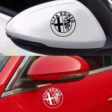 Alfa Romeo Logo Yan Ayna Depo Kapağı Tampon Oto Sticker Etiket Çıkartma 2 Adet