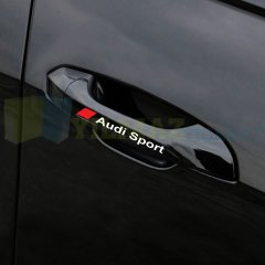 Audi Sport Logo Ayna Jant Kapı Kolu Oto Sticker Yapıştırma 10 Adet