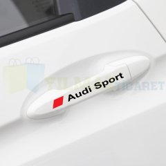 Audi Sport Logo Ayna Jant Kapı Kolu Oto Sticker Yapıştırma 10 Adet