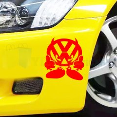 Volkswagen Logo Orta Parmak Oto Sticker Araba Yapıştırma Etiket