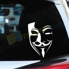 V For Vendetta Oto Motosiklet Sticker Etiket Yapıştırma 1 Adet