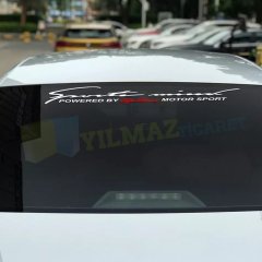 Alfa Romeo Logo Sport Mind Arka Cam Oto Sticker Yapıştırma Etiket