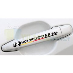 Volkswagen R Line Motorsport Ayna Kapı Kolu Jant Oto Sticker 4 Ad