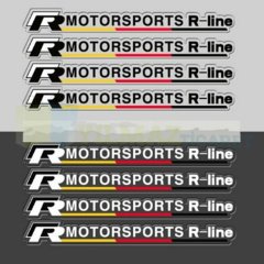 Volkswagen R Line Motorsport Ayna Kapı Kolu Jant Oto Sticker 4 Ad