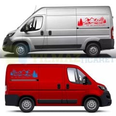 Bir Macerada Orman Pusula Dağ Kamp Karavan Çekme Oto Sticker Etiket 2 Adet