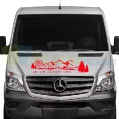 Bir Macerada Orman Pusula Dağ Kamp Karavan Çekme Oto Sticker Etiket 2 Adet