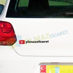Kişiye Özel Youtube Adresi Sticker Etiket Yapıştırma 2 Adet