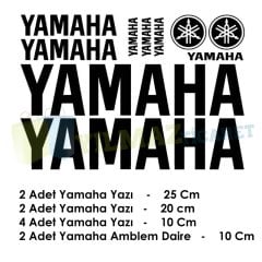 Yamaha Motosiklet Çıkartma Sticker Seti Etiket Yapıştırma 10 Parça Kaliteli Folyo