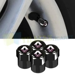 Renault Logo Sibop Kapağı 1 Takım 4 Adet Paslanmaz Çelik Siyah