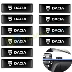 Dacia Logo Kapı Kolu Torpido Ayna Damla Sticker Etiket 2 Adet