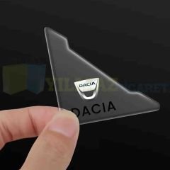 Dacia Logo Kapı Kenar Köşe Koruyucu Çarpma Çizilme Önleyici Silikon Şeffaf Damla Etiket 1 Çift