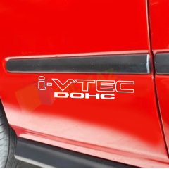 Honda Civic i-Vtec Dohc Yan Kapı Oto Sticker Yapıştırma 2 Adet