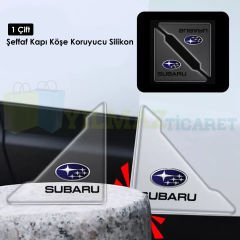 Subaru Logo Kapı Kenar Köşe Koruyucu Çarpma Çizilme Önleyici Silikon Şeffaf Damla Etiket 1 Çift