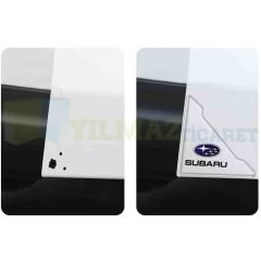 Subaru Logo Kapı Kenar Köşe Koruyucu Çarpma Çizilme Önleyici Silikon Şeffaf Damla Etiket 1 Çift