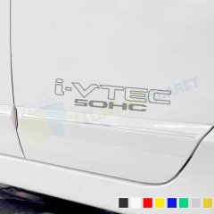 Honda Civic i-Vtec Sohc Yan Kapı Oto Sticker Yapıştırma 2 Ad