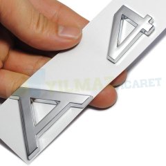 Audi A4 Yazı Bagaj Logo Amblem Arma Plastik Yüksek Kalite