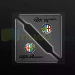Alfa Romeo Logo Kapı Kenar Köşe Koruyucu Çarpma Çizilme Önleyici Silikon Şeffaf Damla Etiket 1 Çift