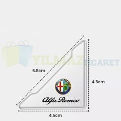 Alfa Romeo Logo Kapı Kenar Köşe Koruyucu Çarpma Çizilme Önleyici Silikon Şeffaf Damla Etiket 1 Çift